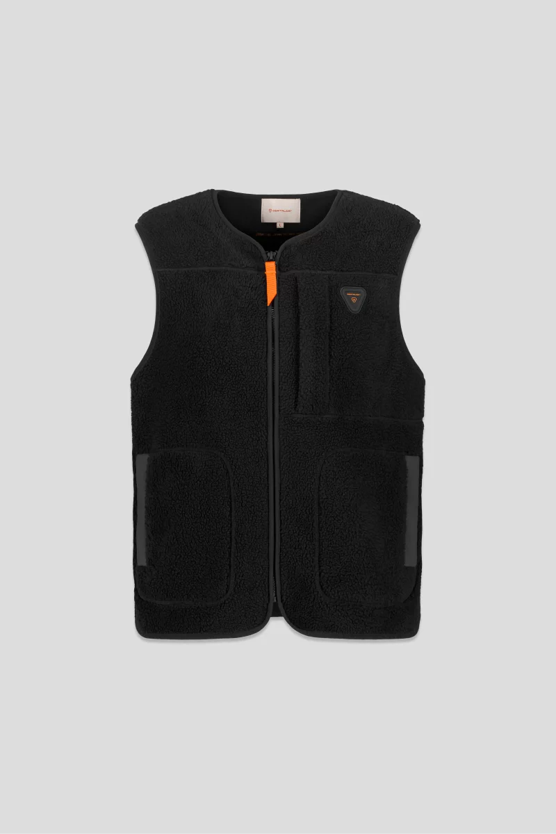 Unisex sleeveless jacket in sherpa Enzo