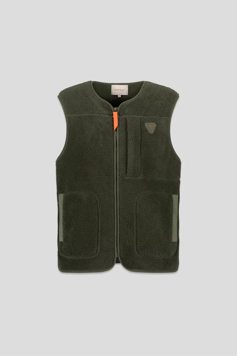 Unisex sleeveless jacket in sherpa Enzo