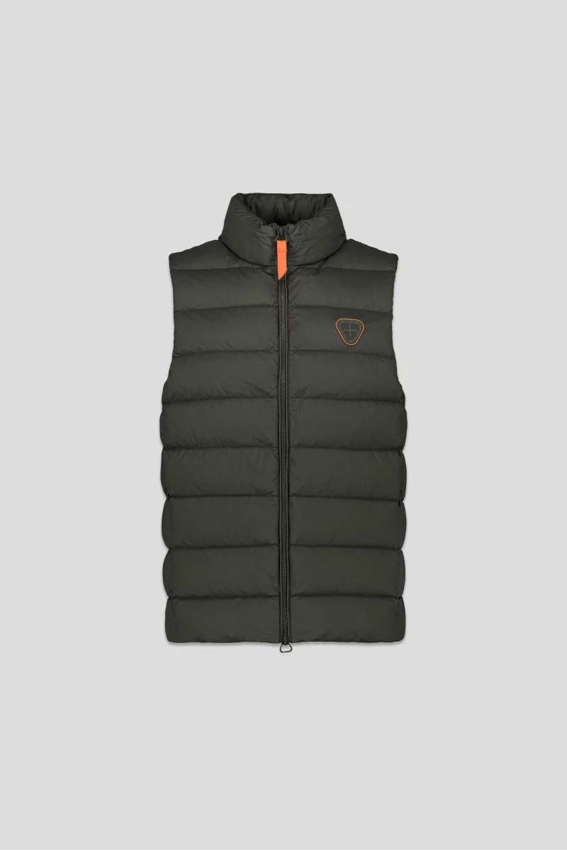 Straight-cut sleeveless down jacket Kitou
