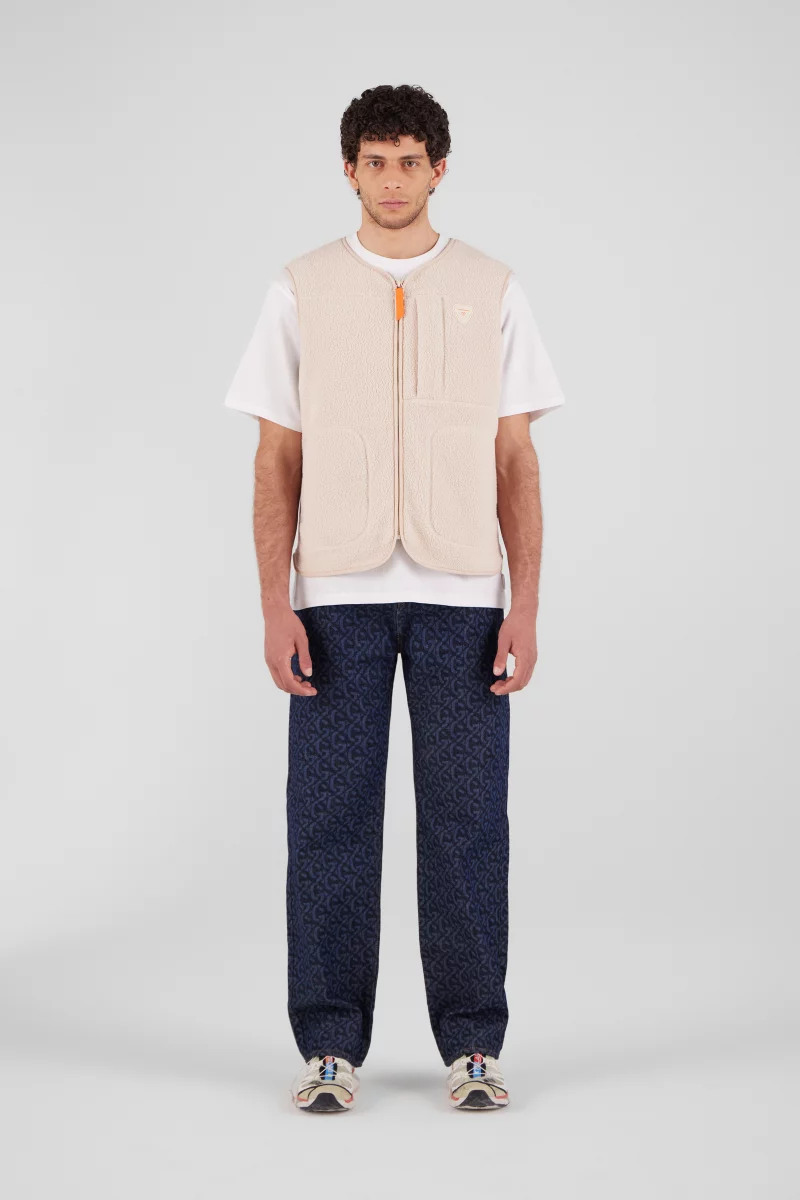 Unisex sleeveless jacket in sherpa Enzo Unisex sleeveless jacket in sherpa Enzo