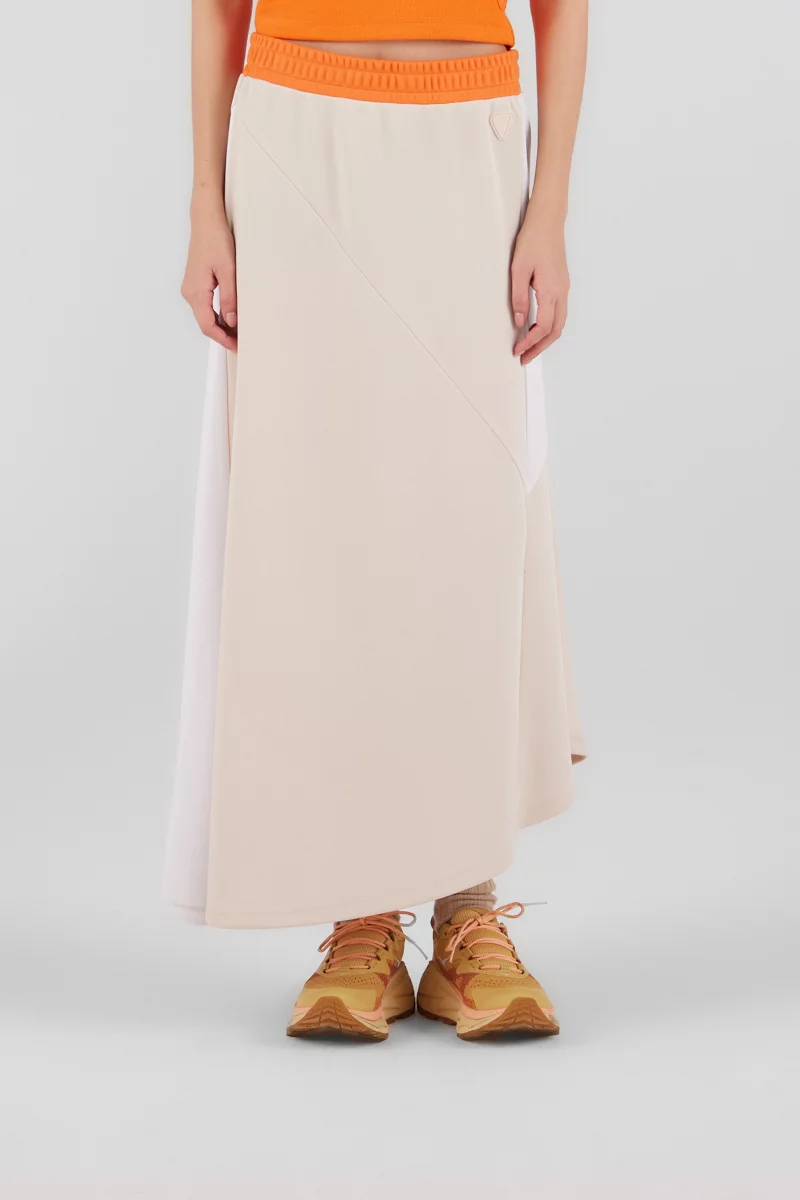 Jupe midi en maille Fan