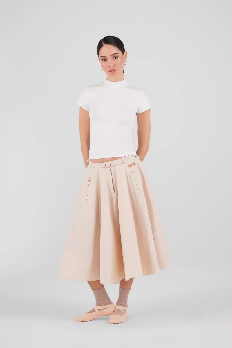 Jupe évasée ceinturée Eline