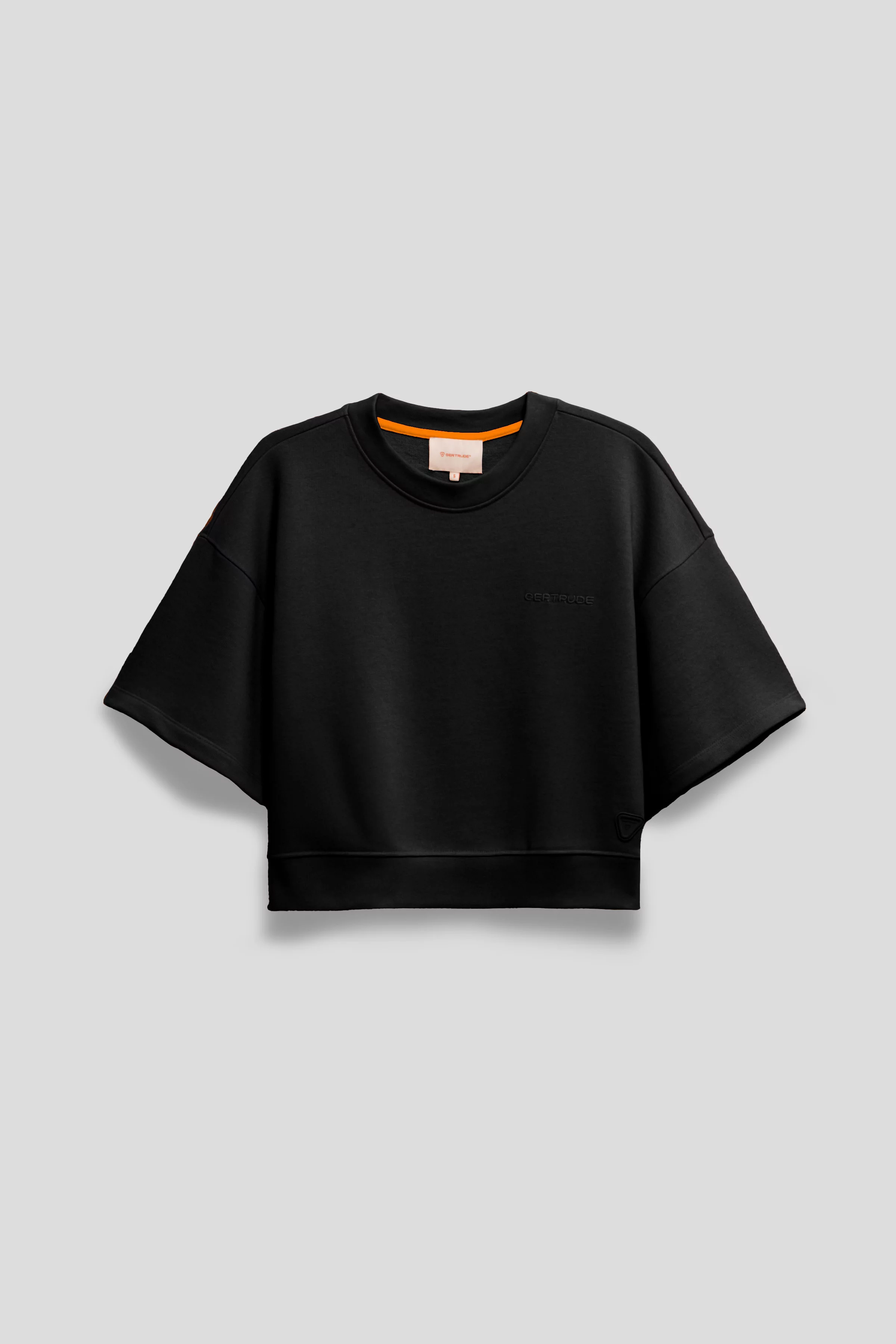 Sweat Cropped Adonia Black – Molleton Coton Lourd