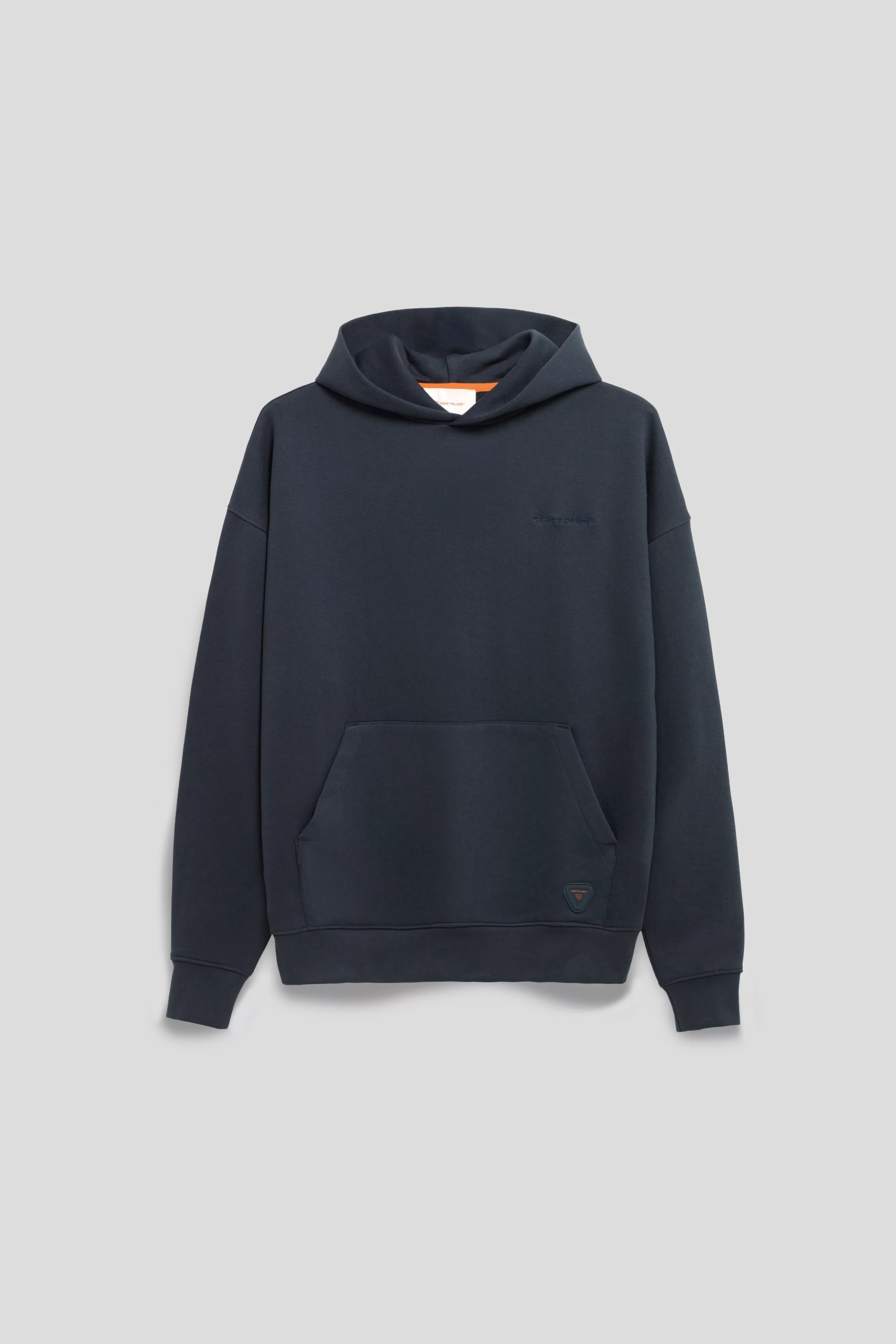 Sweat à capuche unisexe ANTO Gertrude – Coupe regular, broderie poitrine, patch silicone