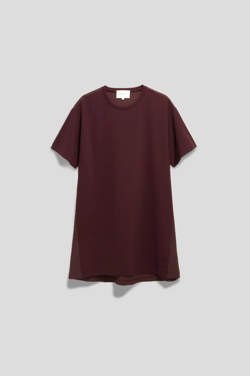 Short dress with pleated nylon back Wanda