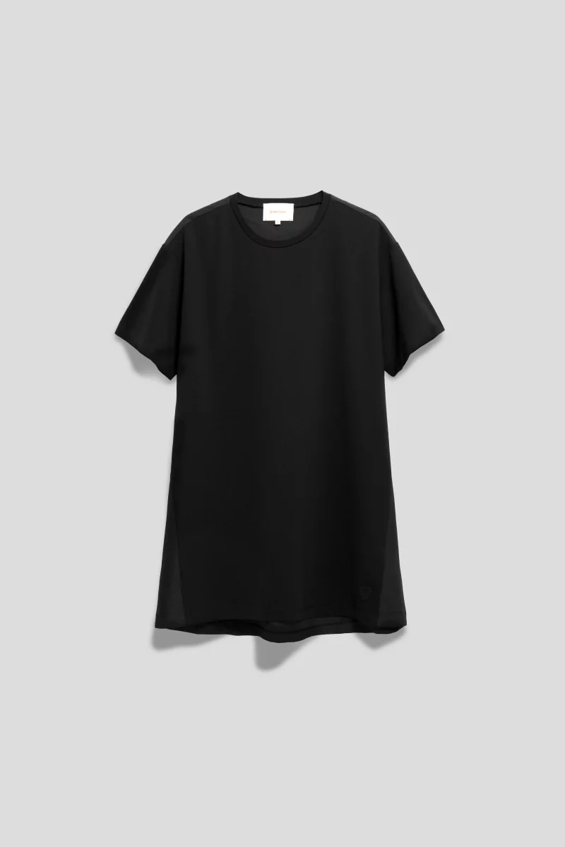 Short dress with pleated nylon back Wanda