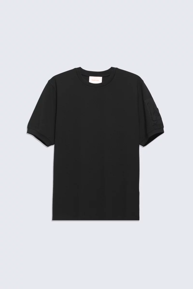Timeo black men's technical t-shirt with double nylon pocket - Gertrude