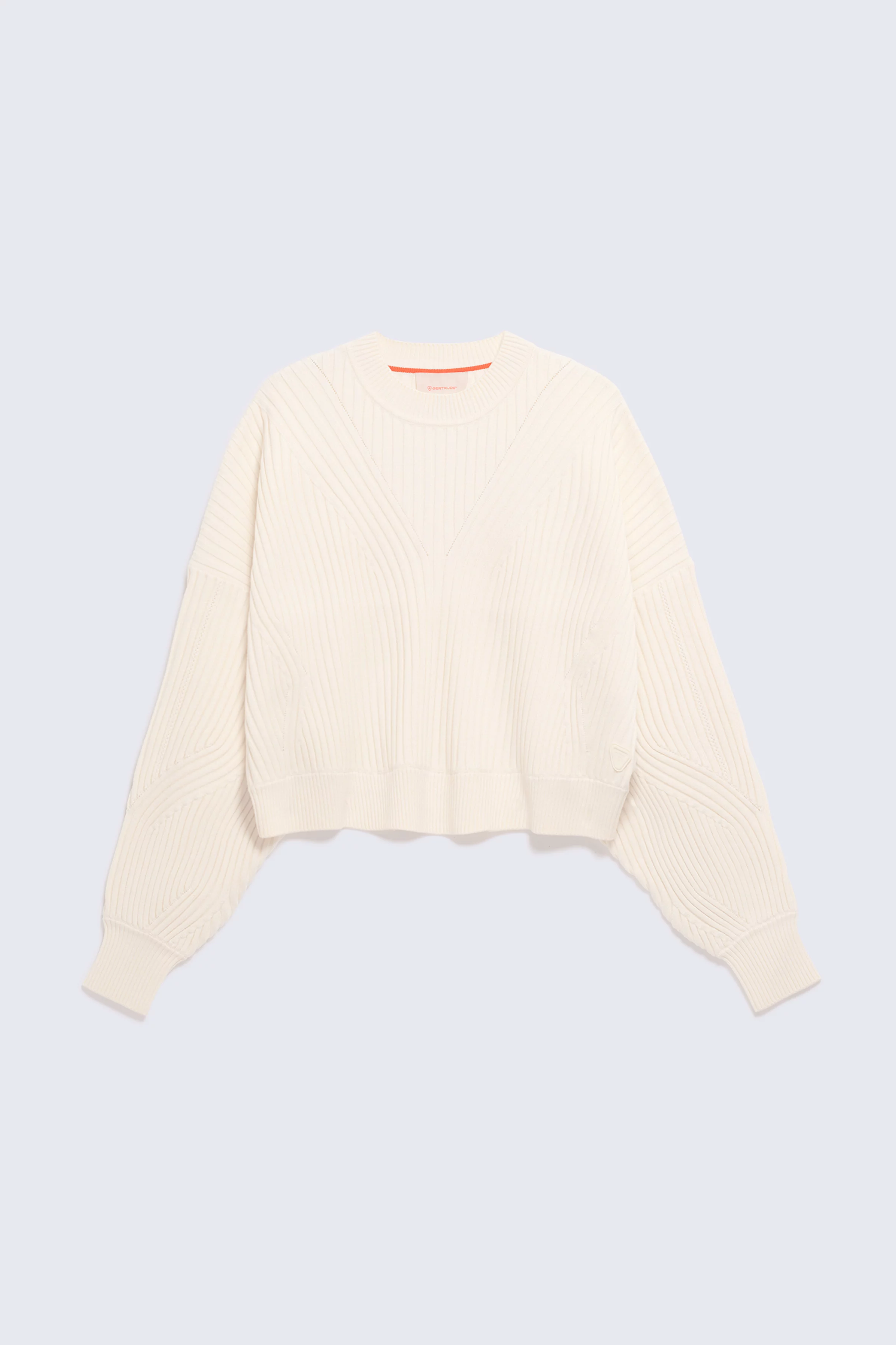 Pull court en maille côtelée Tabita crème femme - - Gertrude