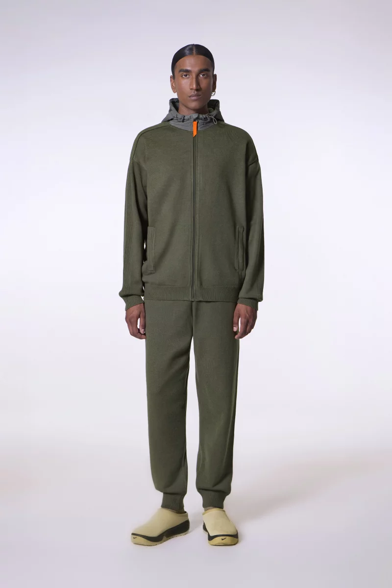 Men's Sebastien khaki two-tone hooded sweatshirt - Gertrude