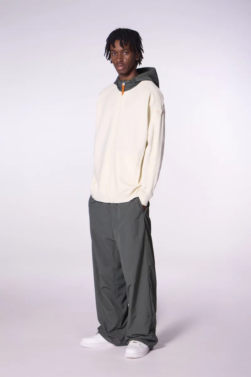 Sebastien cream two-tone men's hoodie - Gertrude