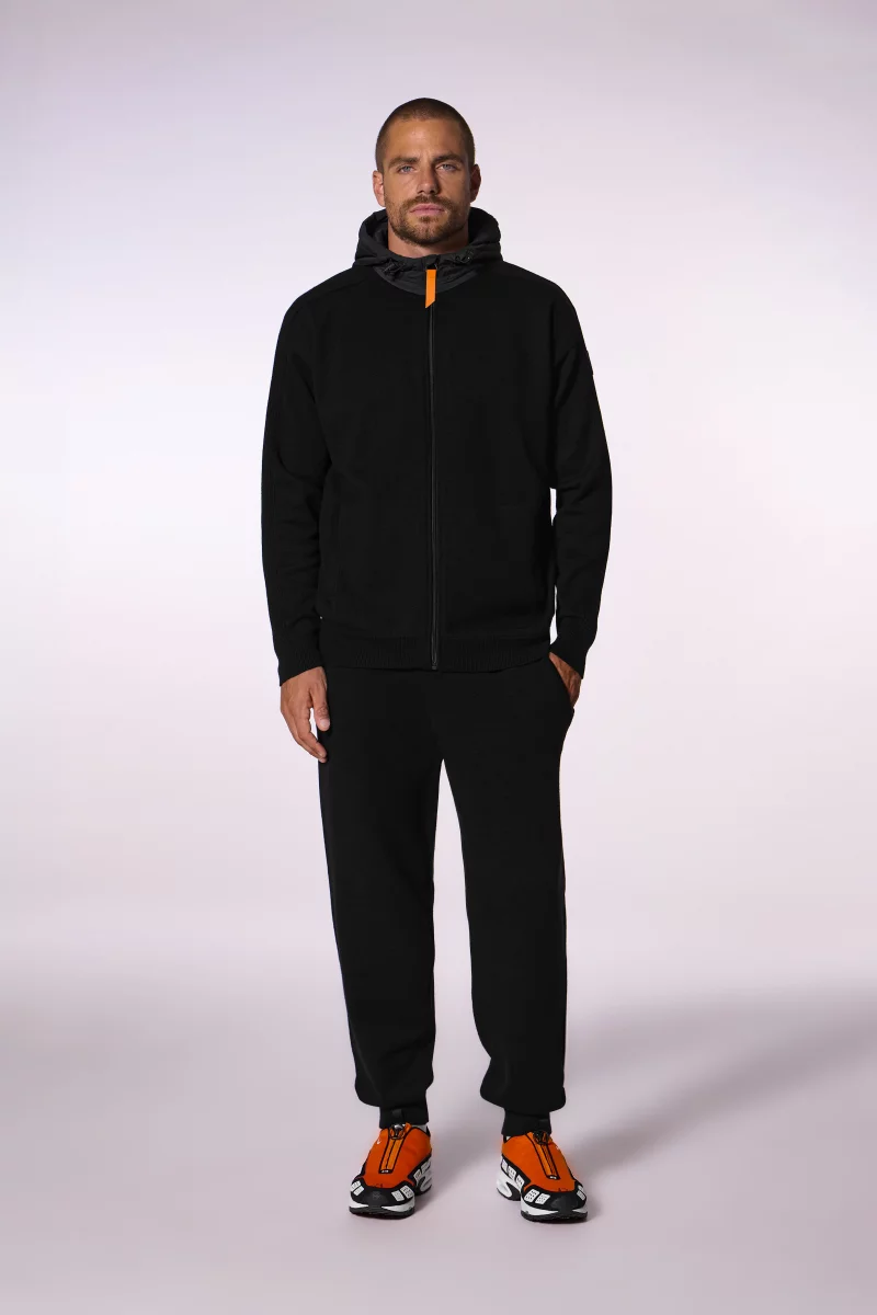 Sebastien men's two-tone black hoodie - Gertrude