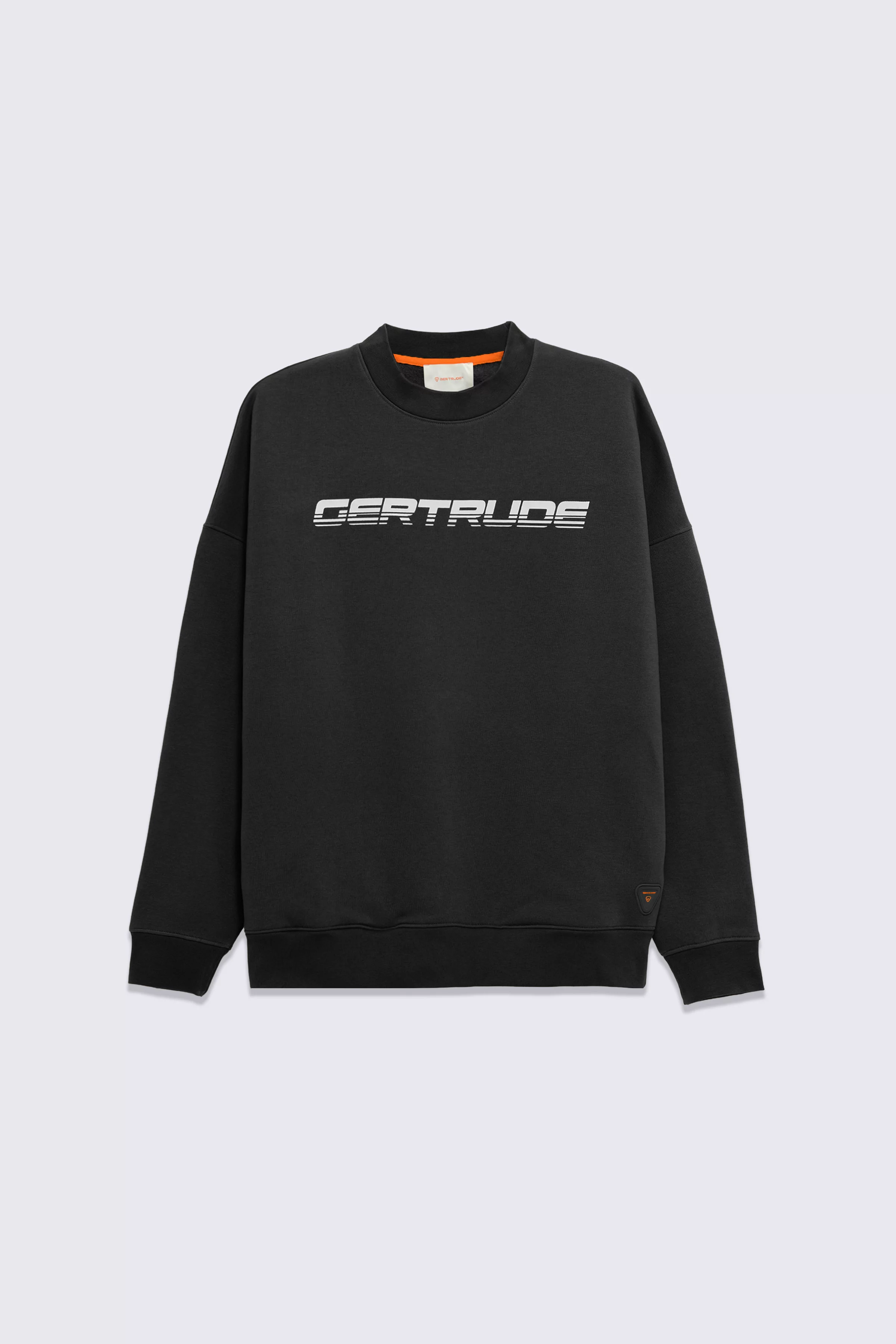 Ruben Speedy black men's oversized round neck sweatshirt - Gertrude