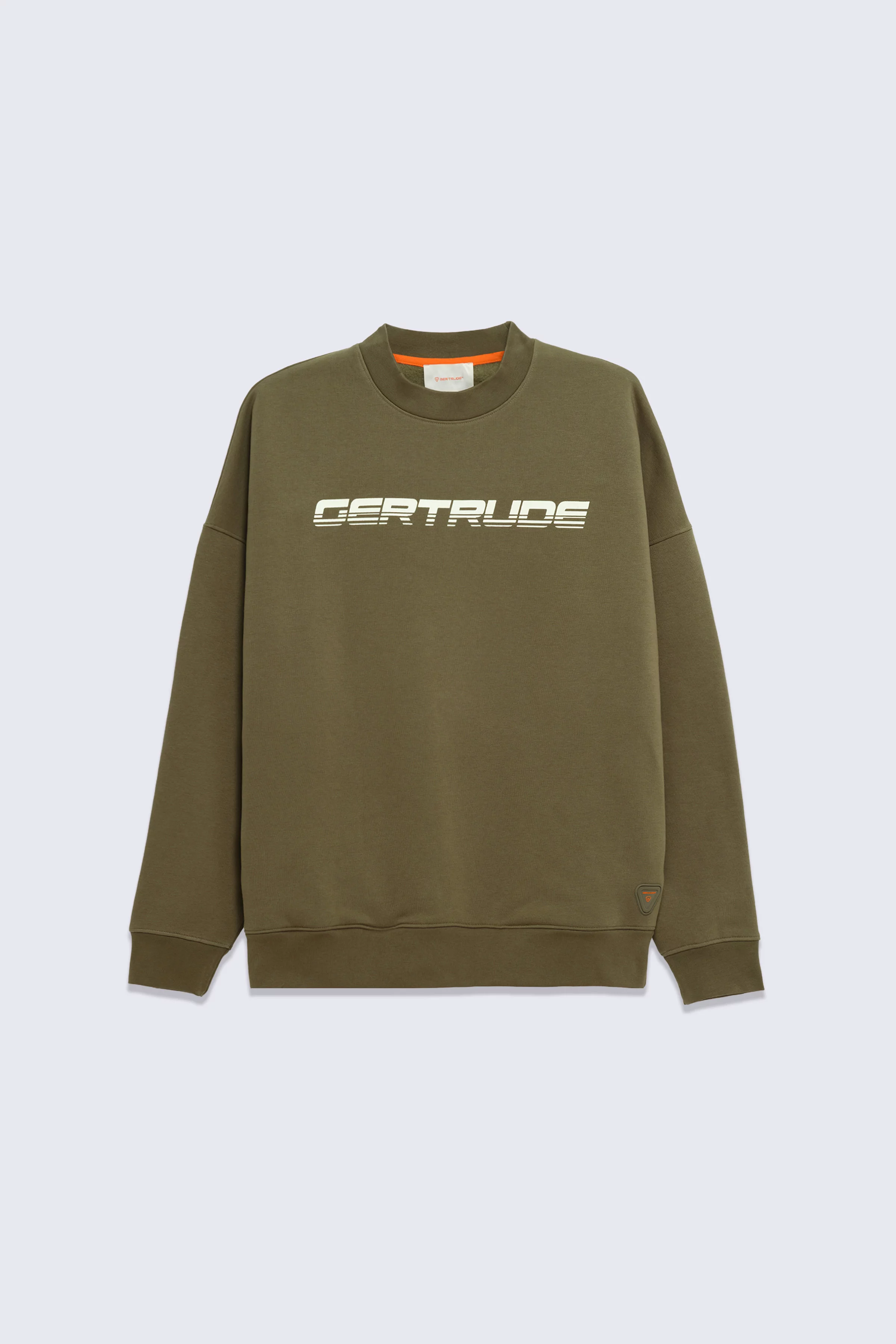 Ruben Speedy khaki men's oversized round neck sweatshirt - Gertrude