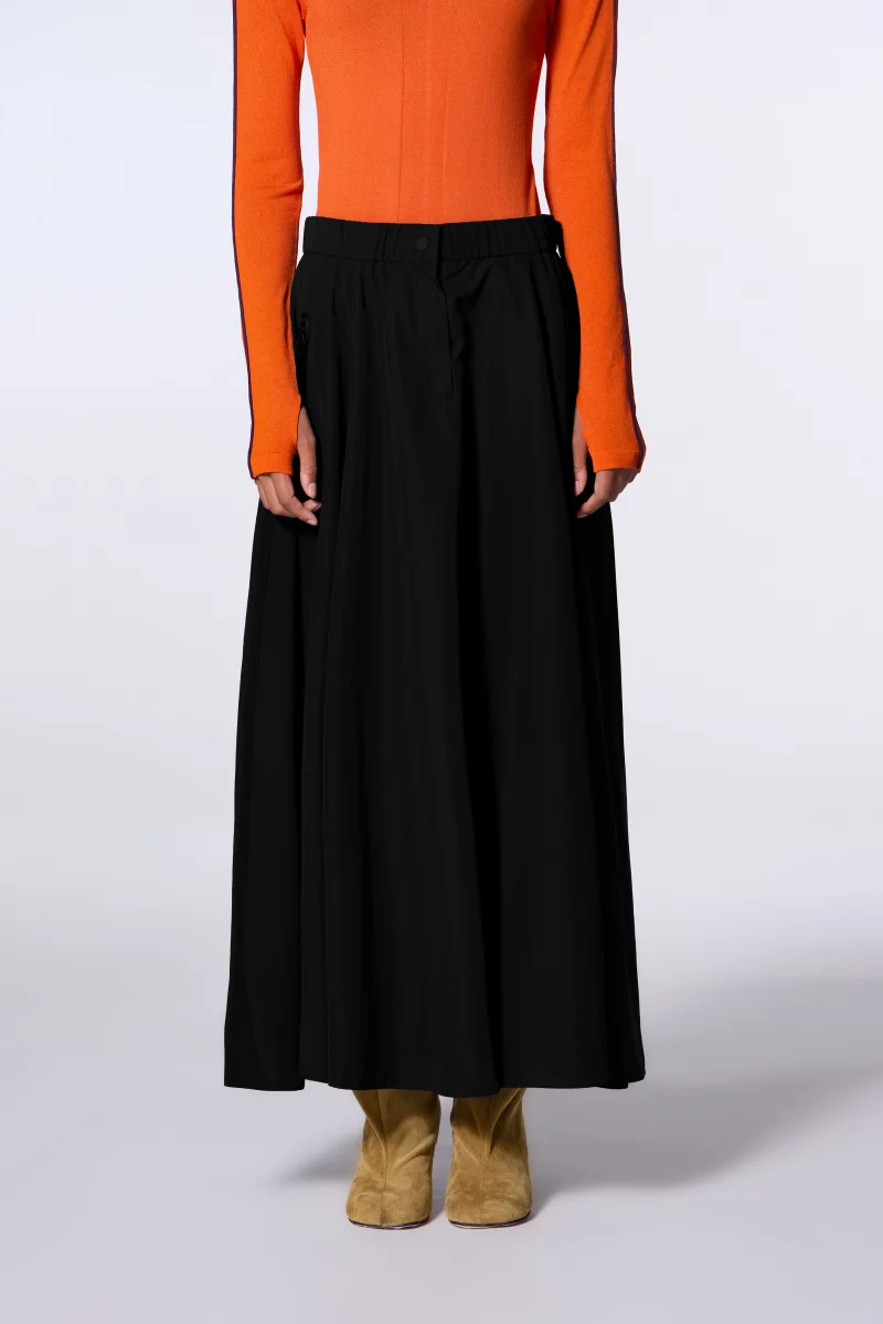 Jupe longue technqiue avec poches zippées Paulette black femme - - Gertrude