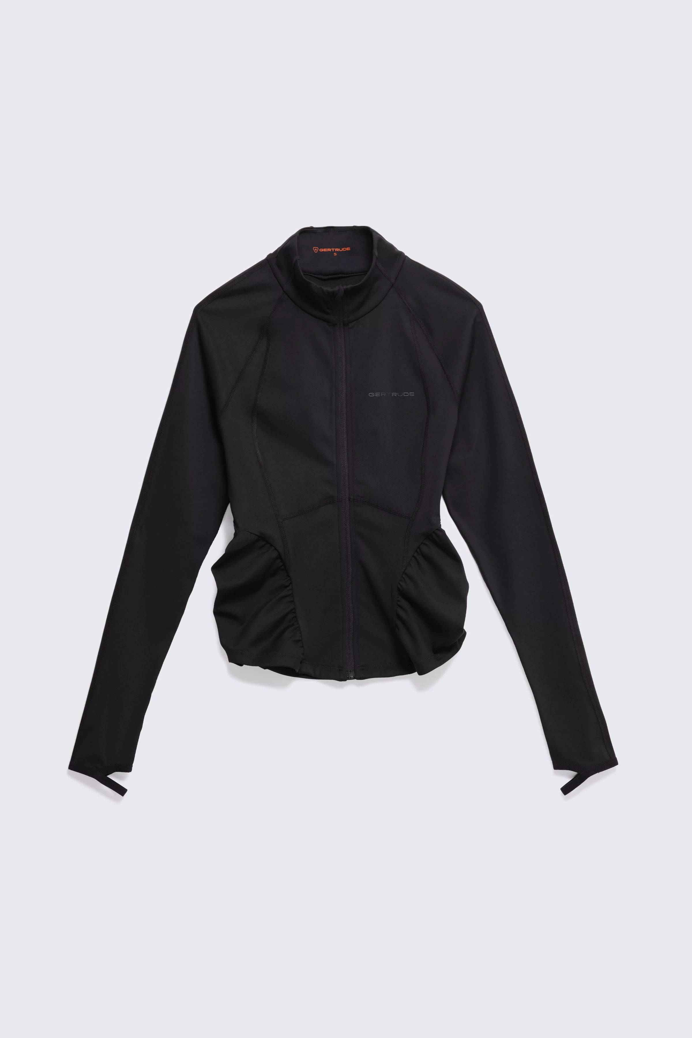 Inaya women's black fitted microfiber zip-up jacket - Gertrude