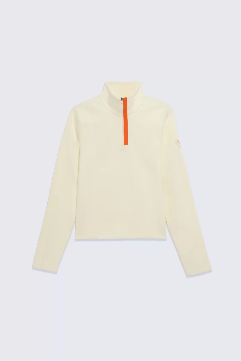 Pull camionneur moulant zippé en maille technique Patricia crème femme - - Gertrude