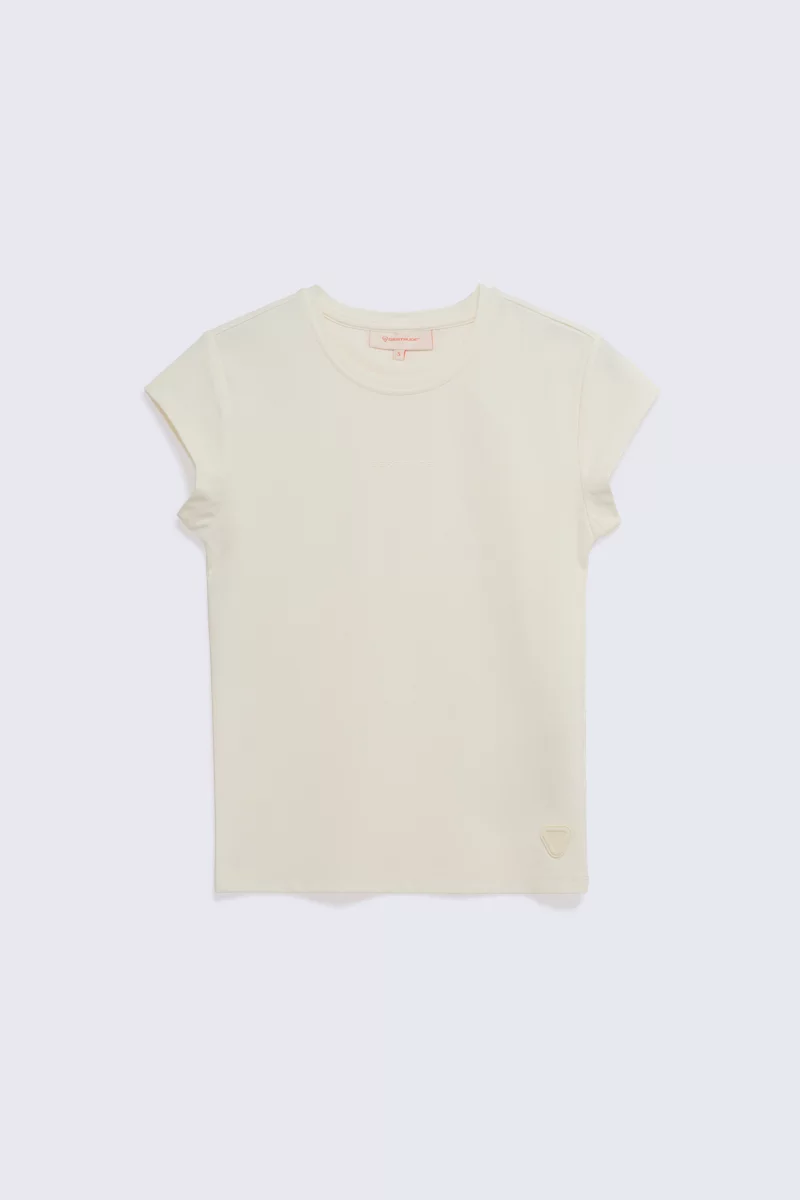 T-shirt avec print poitrine contrasté Jennalie crème femme - - Gertrude