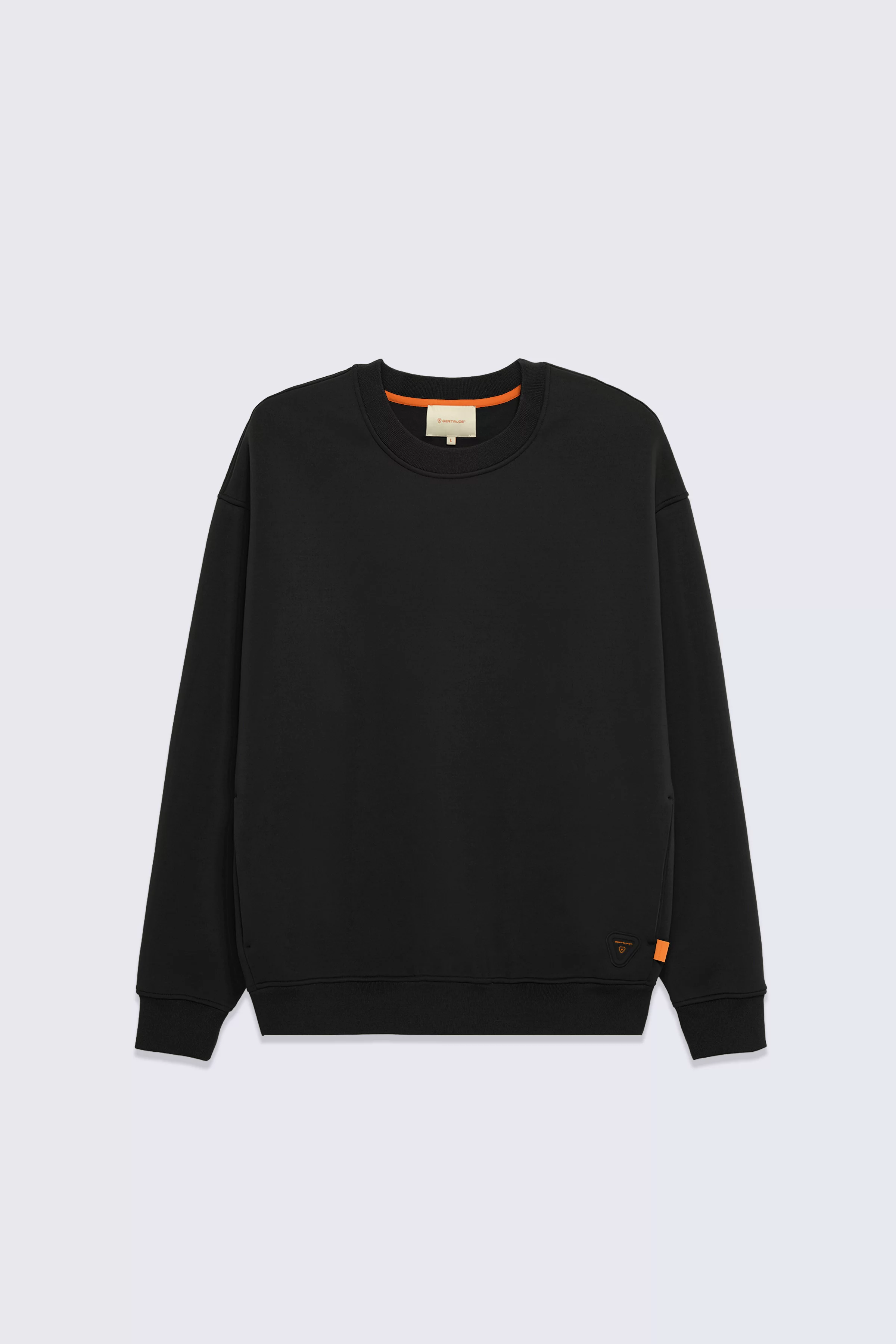 Sweat mixte oversize en maille scuba Jonathan black - Gertrude