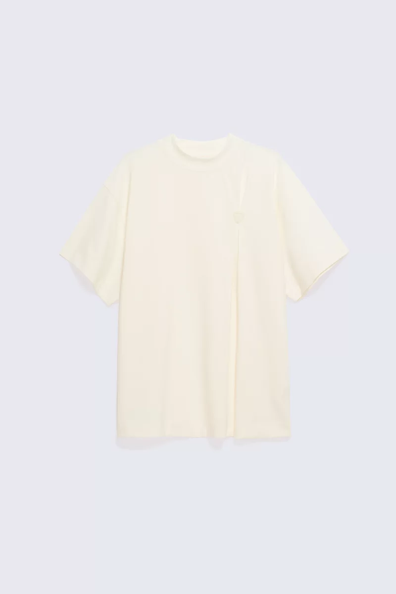 T-shirt technique long et ample Lya crème femme - - Gertrude