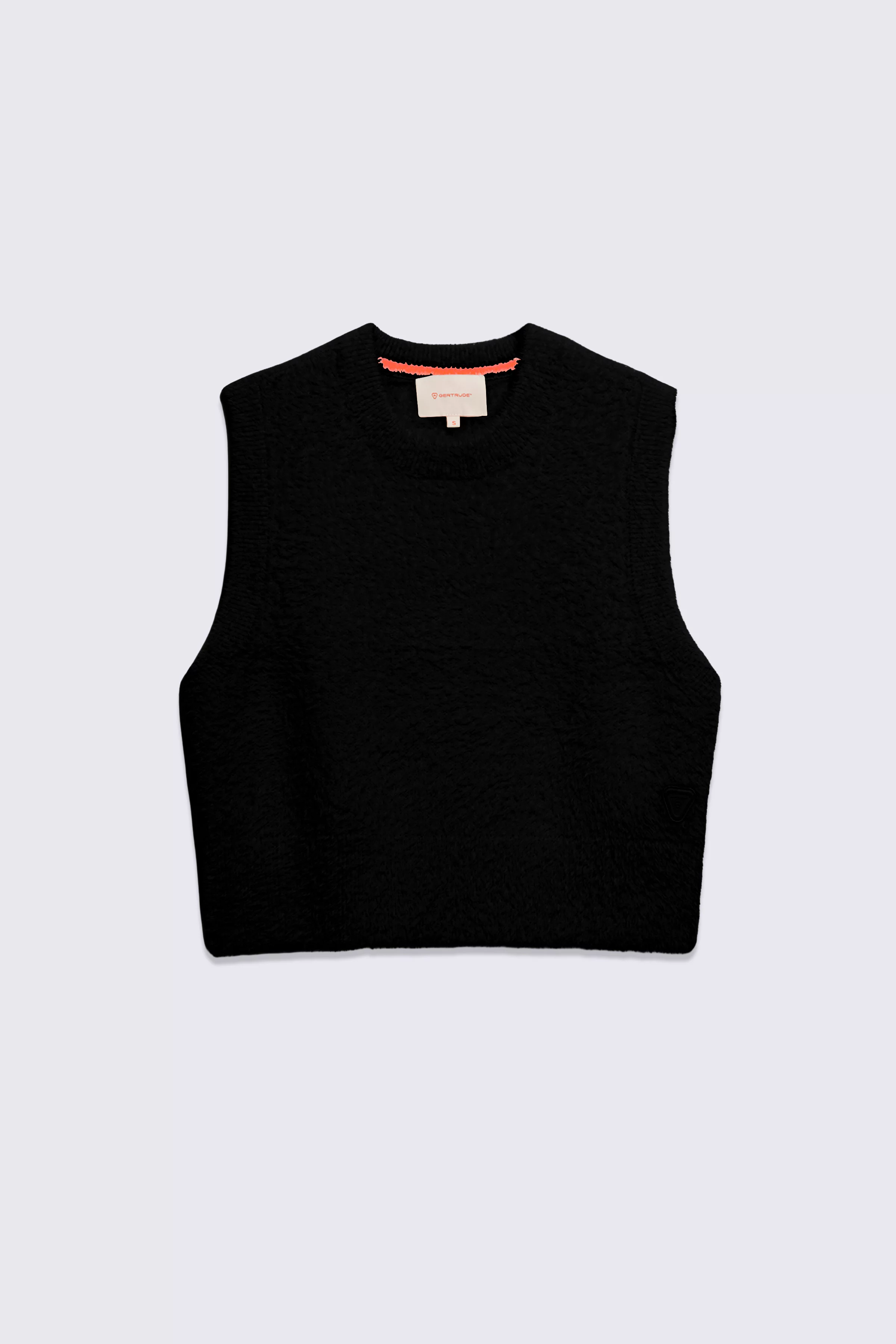 Odile women's loose-fitting brushed fluffy knit sweater in black - Gertrude