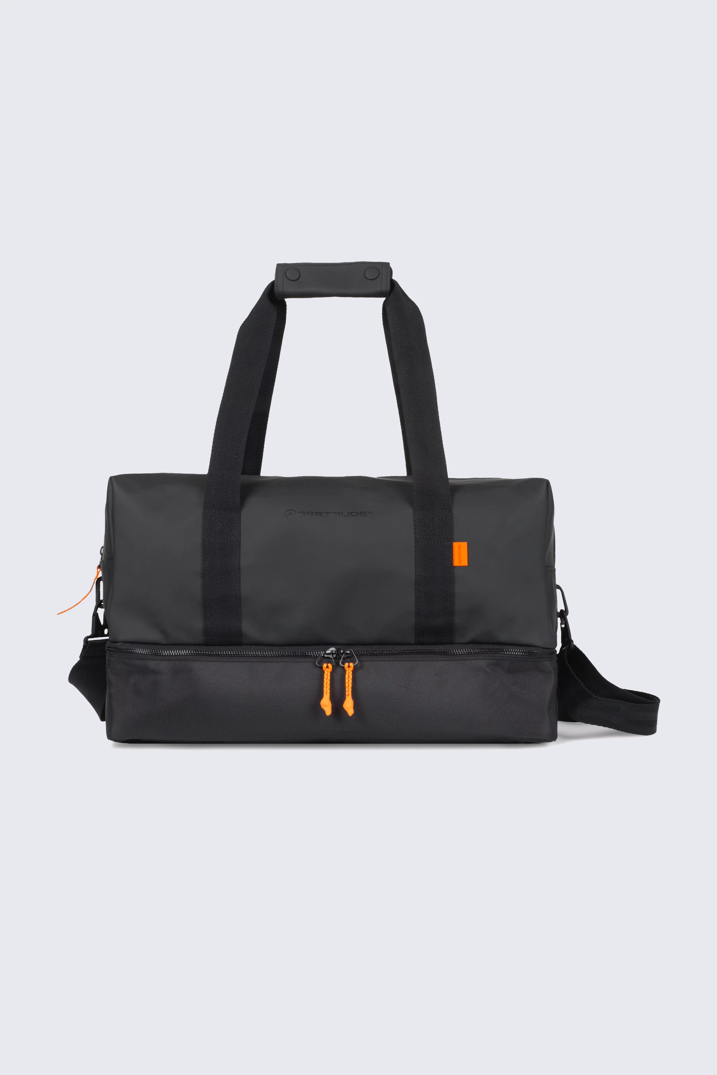 Sac mixte avec zip double ouverture et anse réglable Nate black - Gertrude