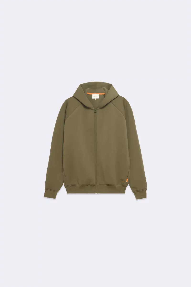 Sweat à capuche en maille scuba Little Melvin enfant khaki - - Gertrude