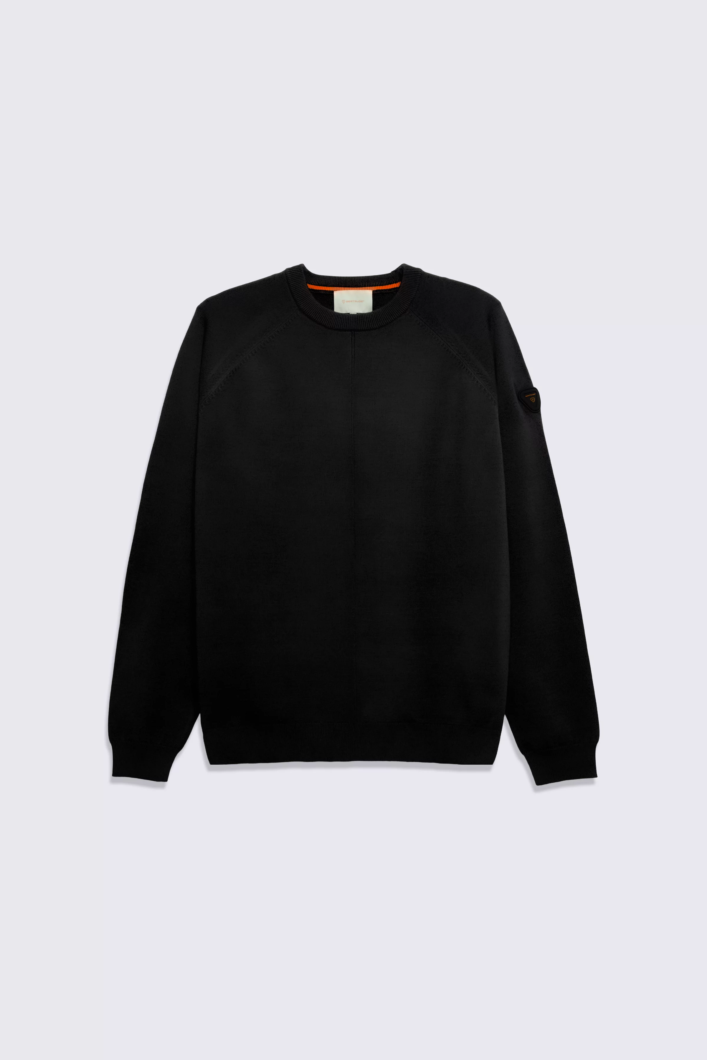 Alain black men's crew neck knit sweater - Gertrude