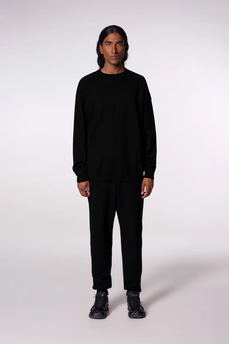 Alain black men's crew neck knit sweater - Gertrude Alain black men's crew neck knit sweater - Gertrude