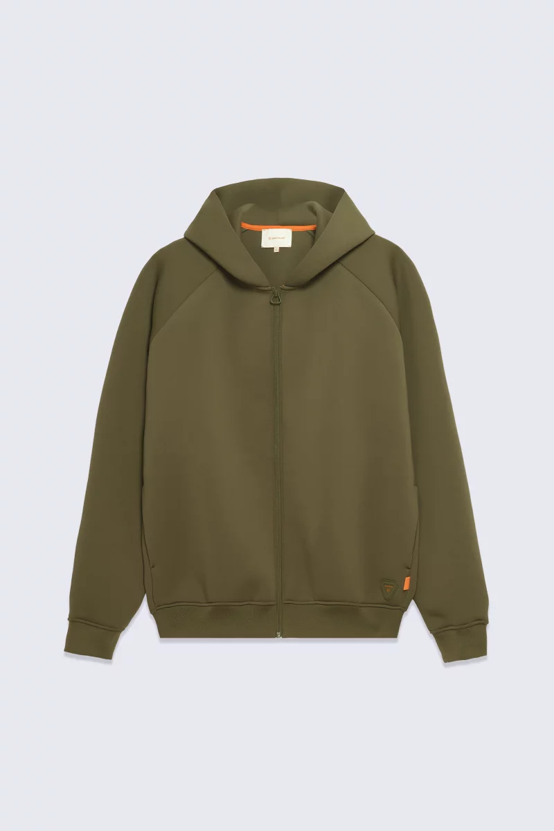 Sweat à capuche mixte en maille scuba Melvin khaki - Gertrude