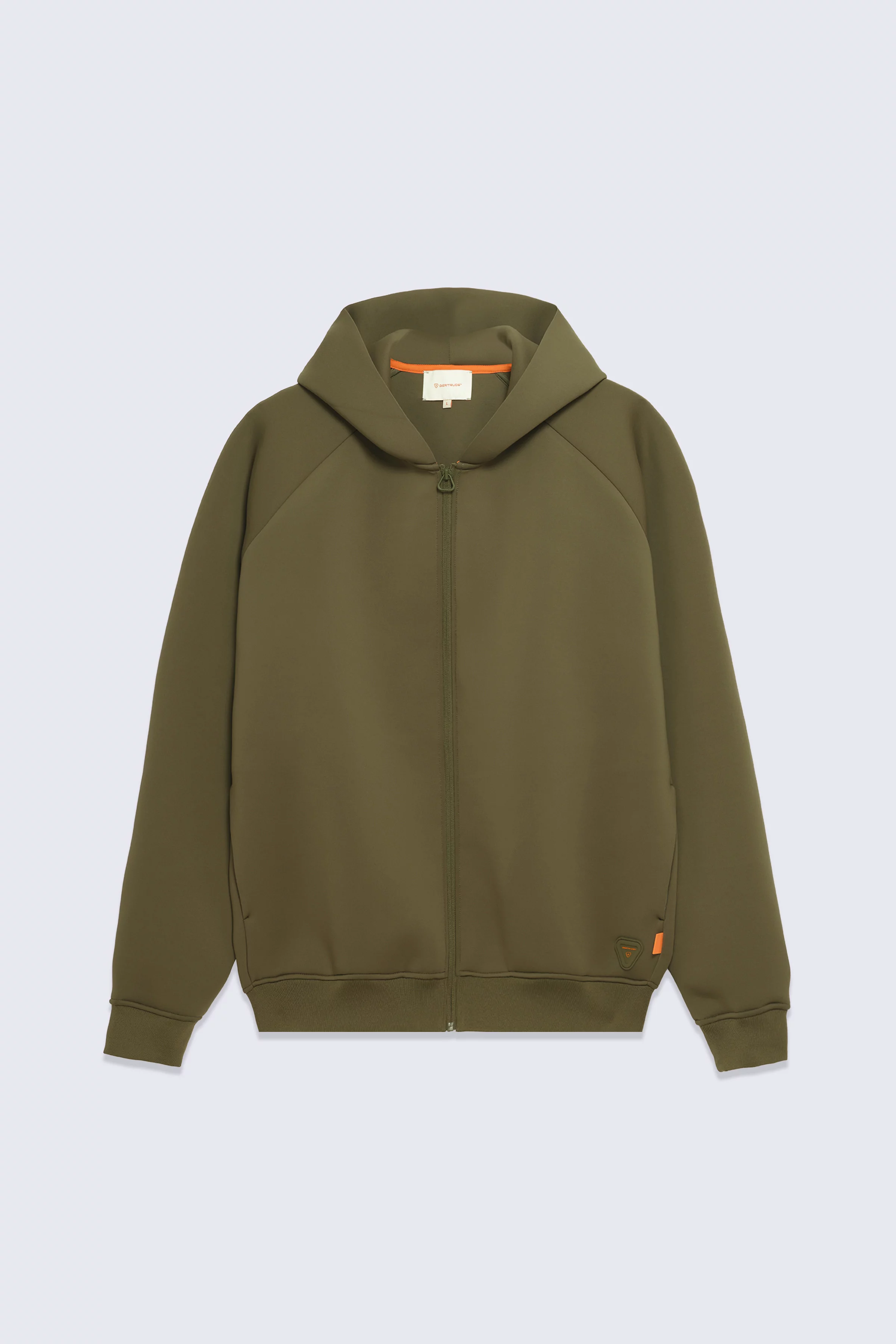 Gertrude Melvin Khaki Unisex Scuba Knit Hoodie