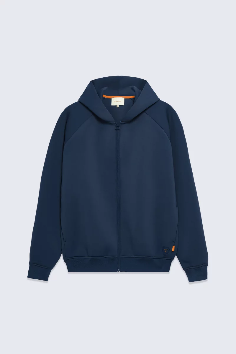 Sweat à capuche mixte en maille scuba Melvin night - Gertrude