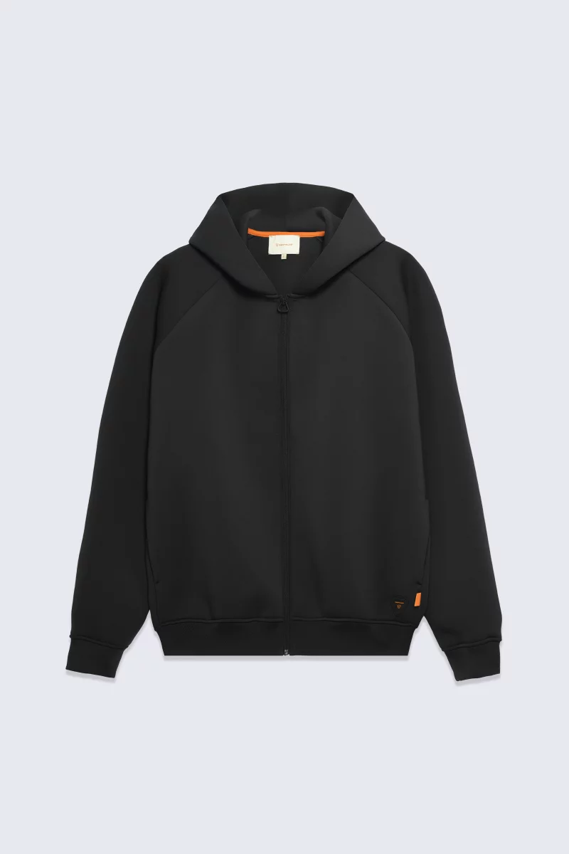 Sweat à capuche mixte en maille scuba Melvin black - Gertrude
