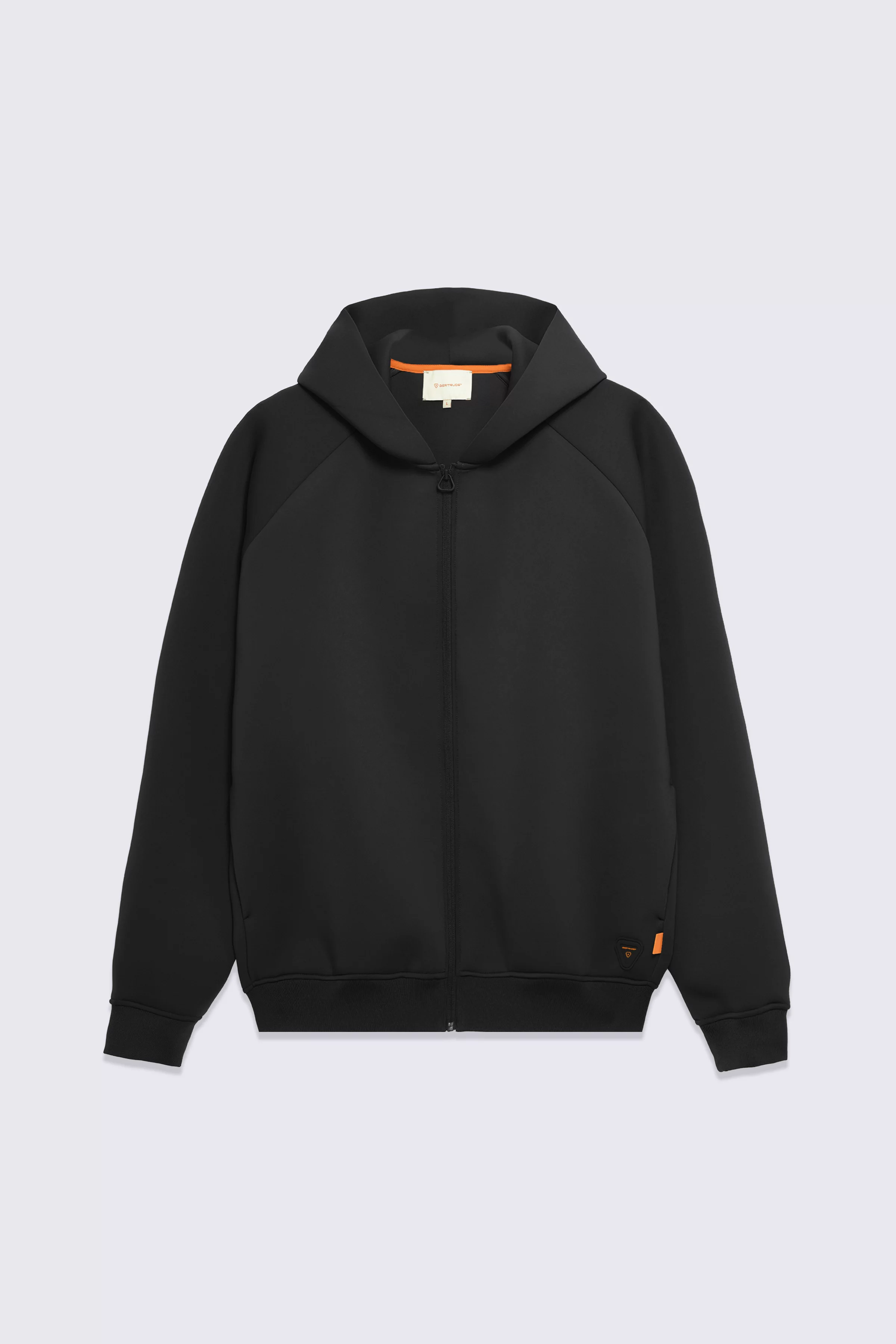 Gertrude Melvin Black Unisex Scuba Knit Hoodie