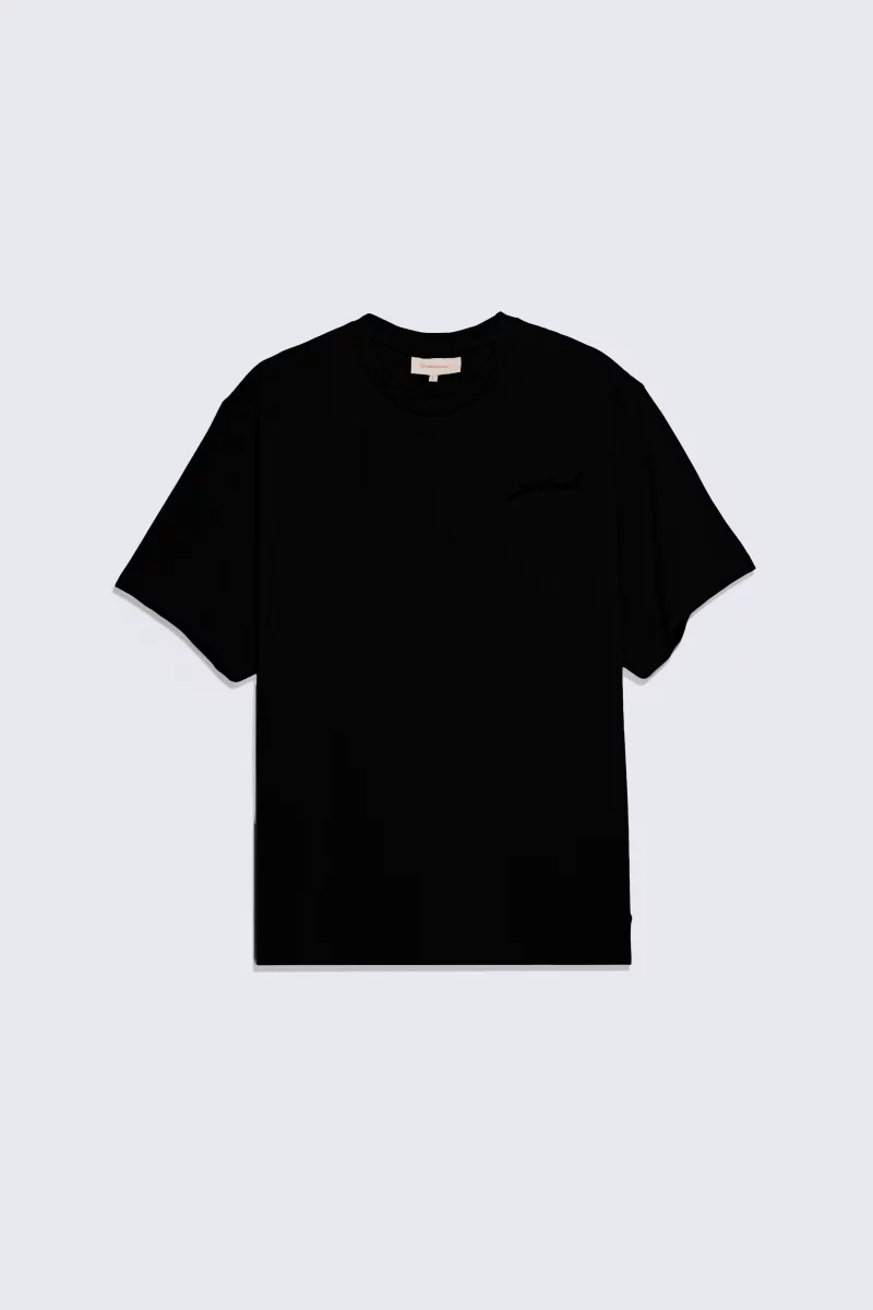 Men's Leonce Ballon black cotton T-shirt with balloon logo print on the back - Gertrude