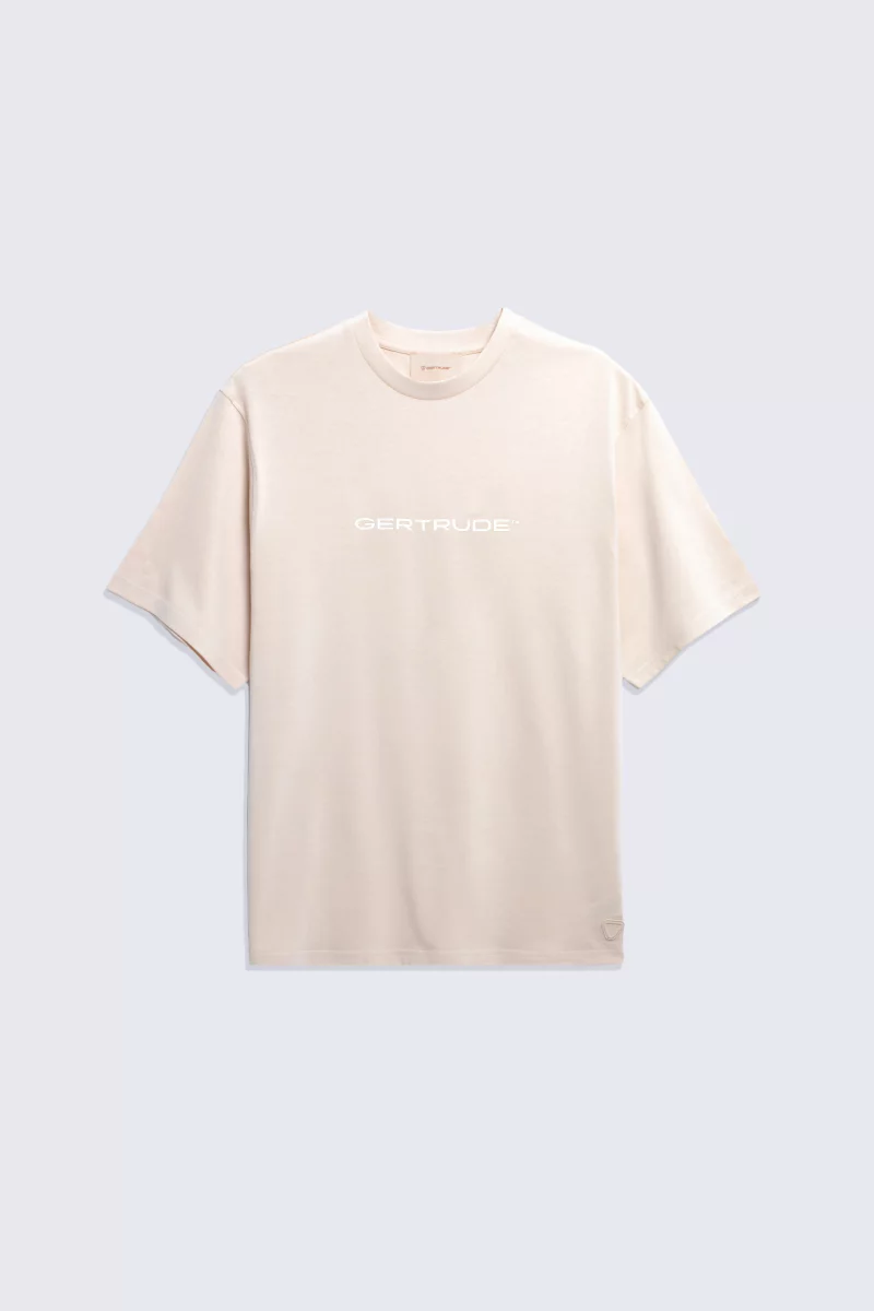 T-shirt en coton à manches courtes Leonce crème homme - - Gertrude