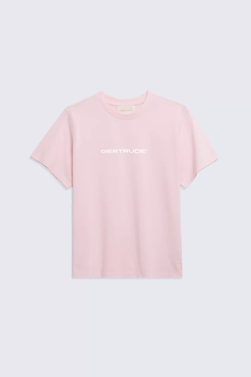Leonce short-sleeved cotton T-shirt, powder pink, men's - Gertrude