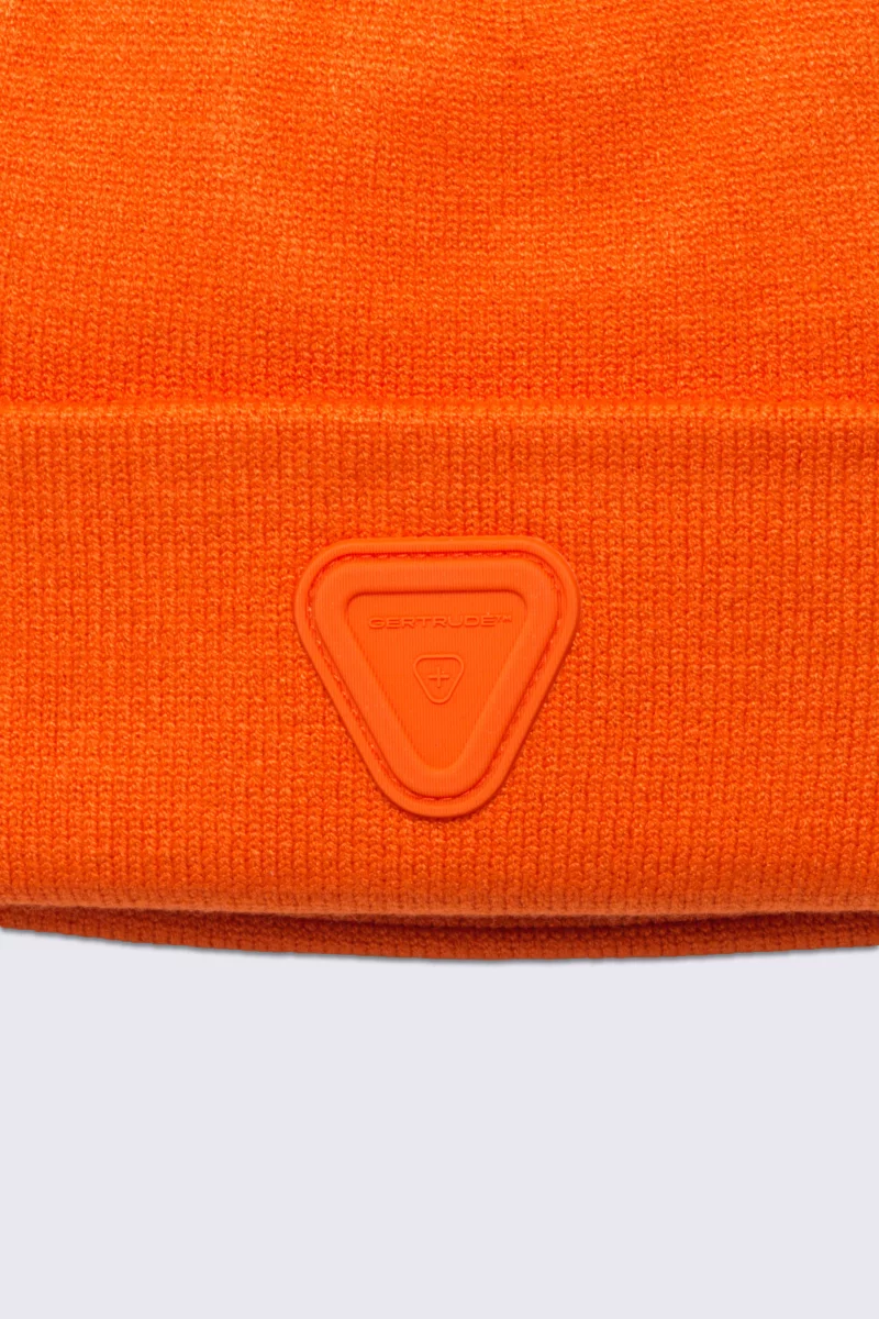 Jad unisex knit beanie in orange - Gertrude