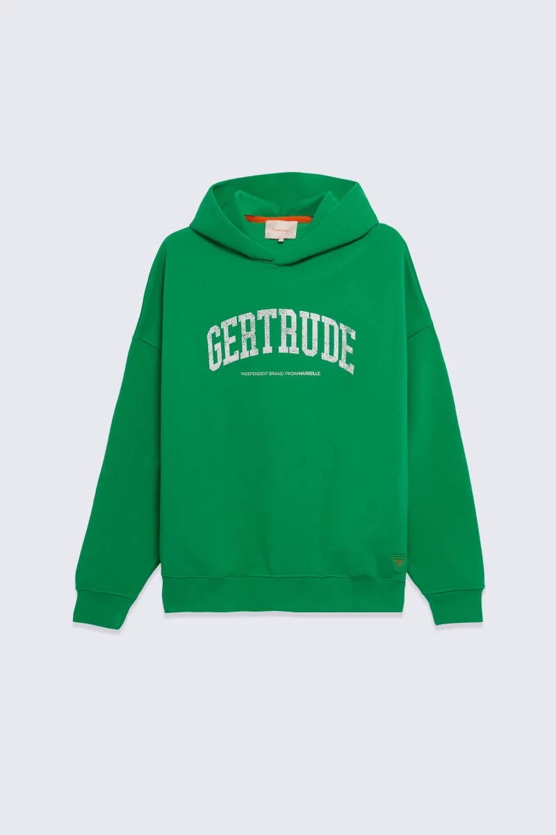 Sweat à capuche avec logo effet vintage Antoine College aloe homme - - Gertrude