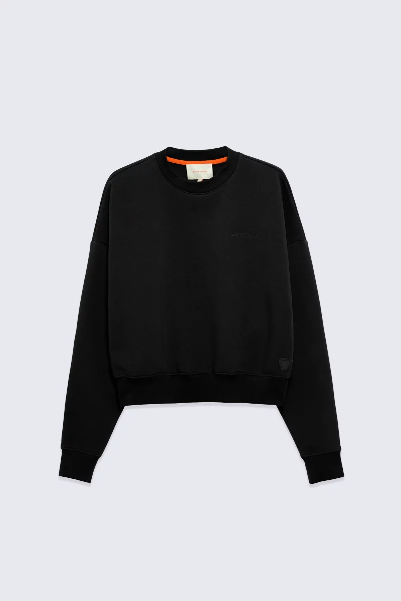 Sweat court ample Cath black femme - - Gertrude