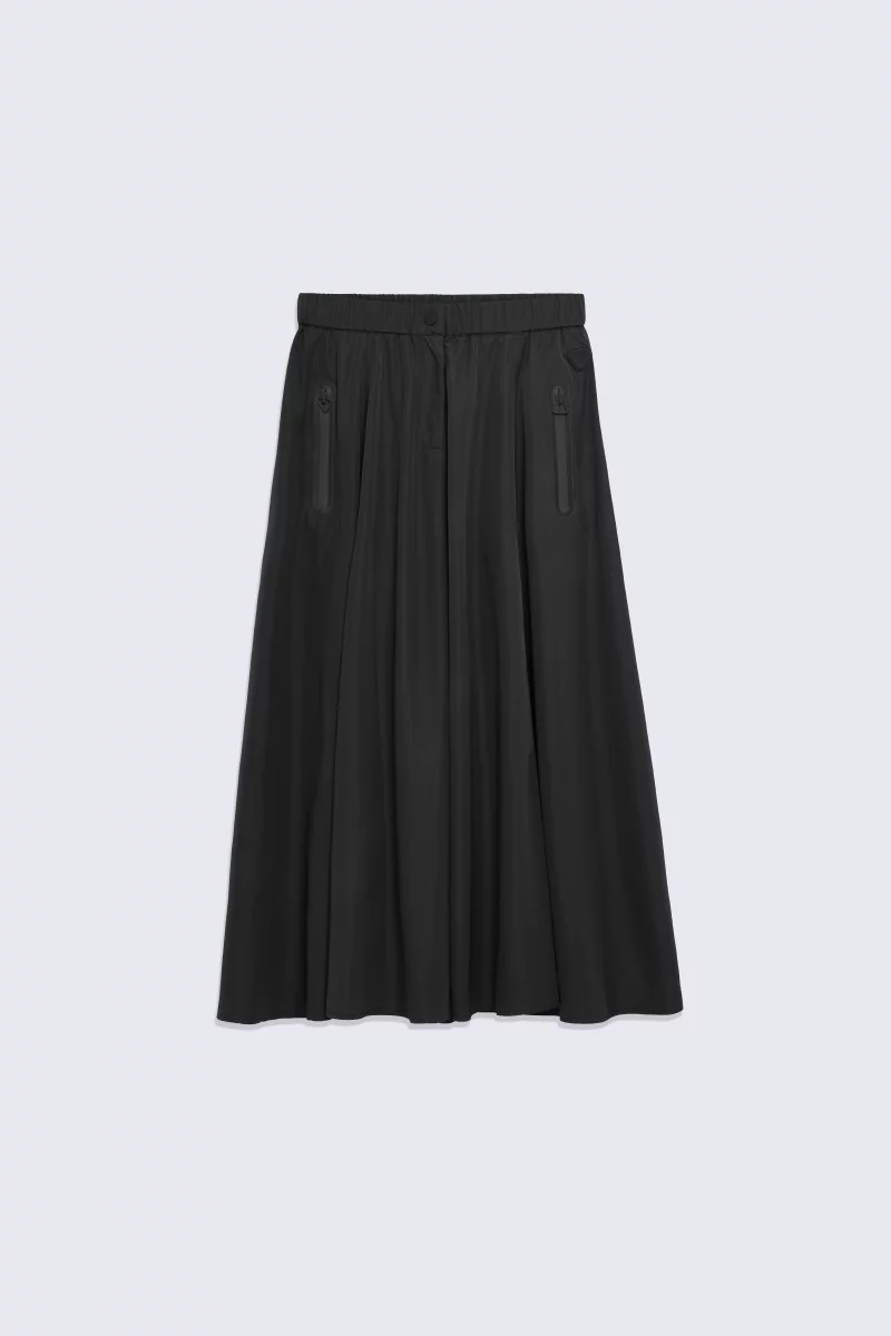 Jupe longue technqiue avec poches zippées Paulette black femme - - Gertrude