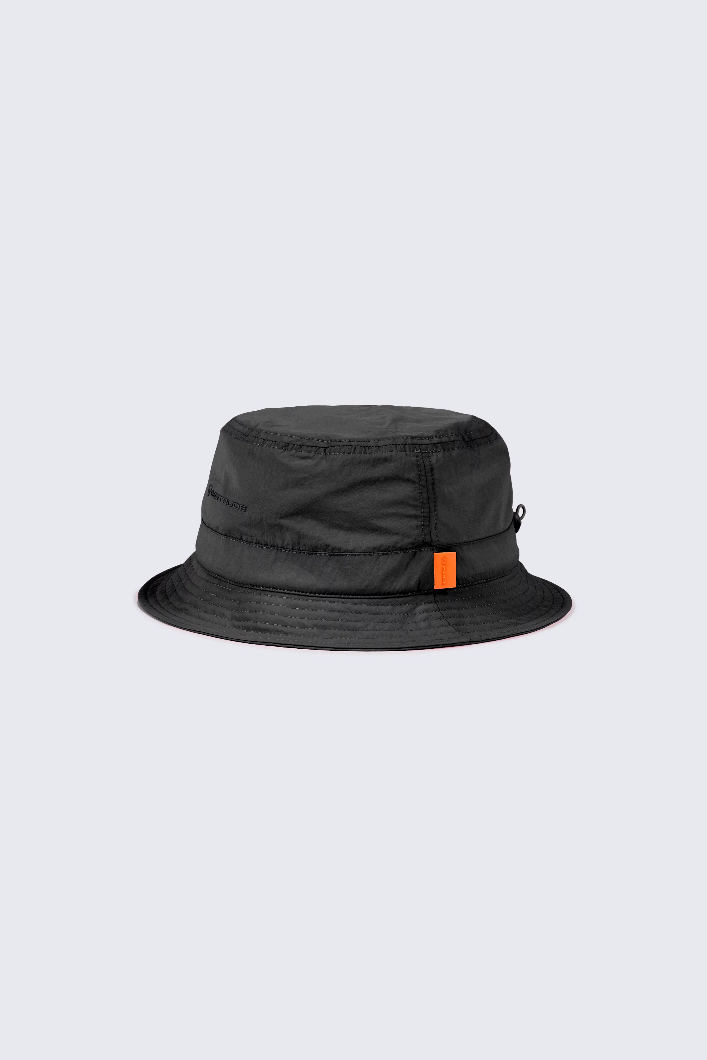 Felix black adjustable nylon bucket hat - Gertrude