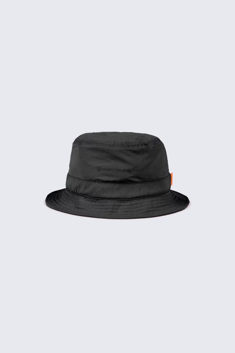 Felix black adjustable nylon bucket hat - Gertrude