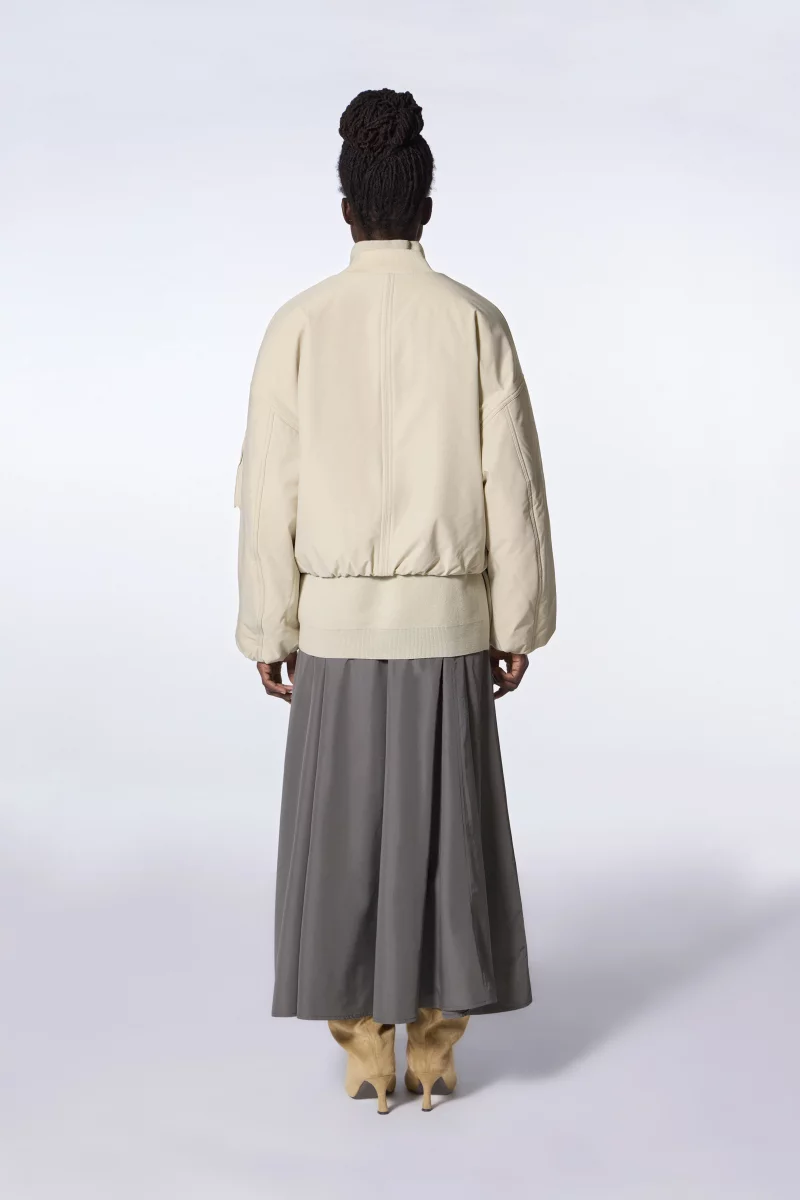 Suni-W concrete oversized short bomber jacket for women - Gertrude Suni-W concrete oversized short bomber jacket for women - Gertrude