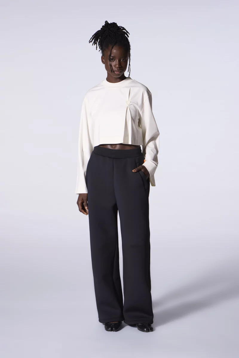 Pantalon jogging mixte en maille scuba Cardi black - - Gertrude