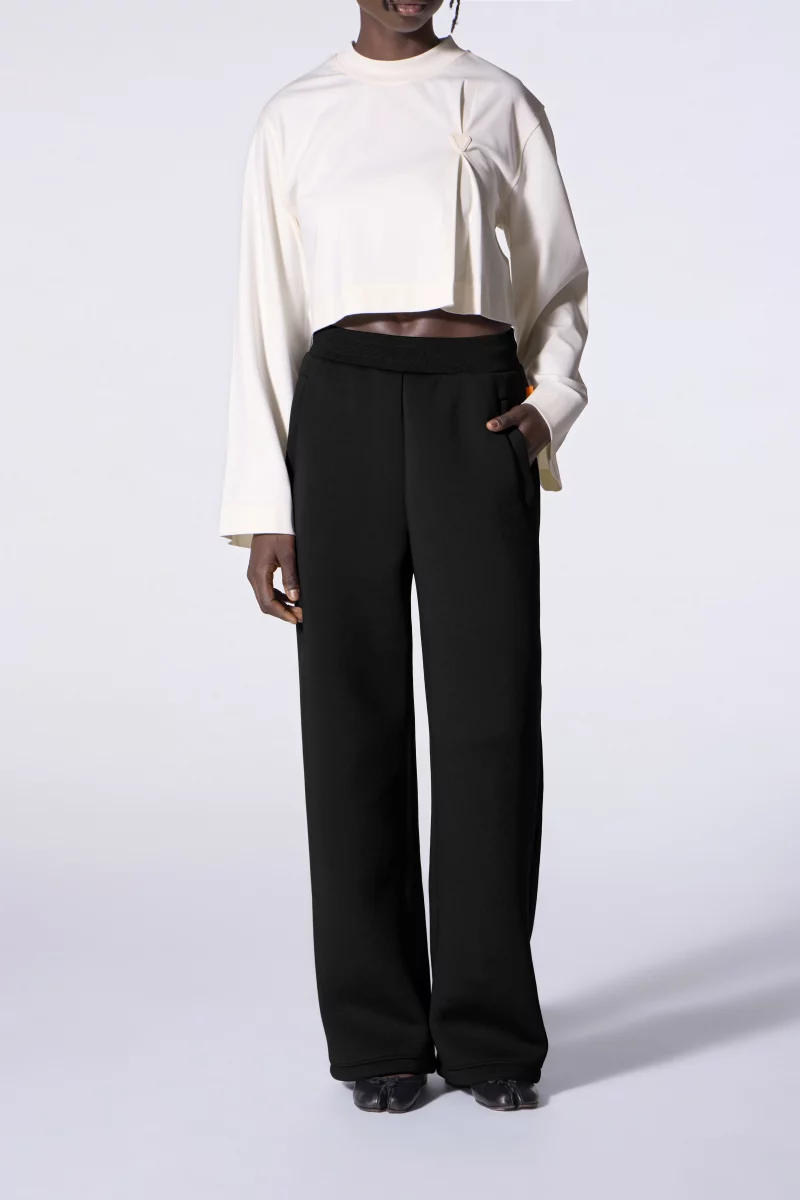 Pantalon jogging mixte en maille scuba Cardi black - - Gertrude