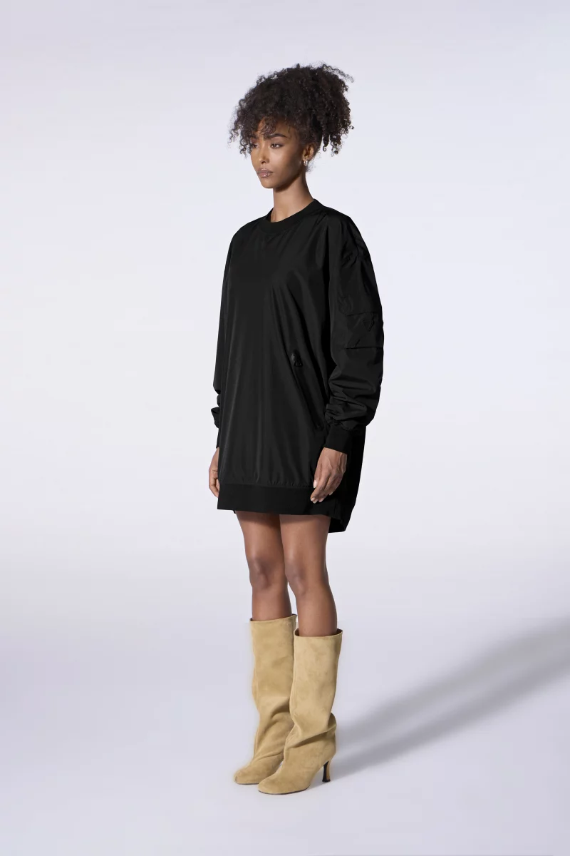 Robe style bomber col rond Babette black femme - - Gertrude Robe style bomber col rond Babette black femme - - Gertrude