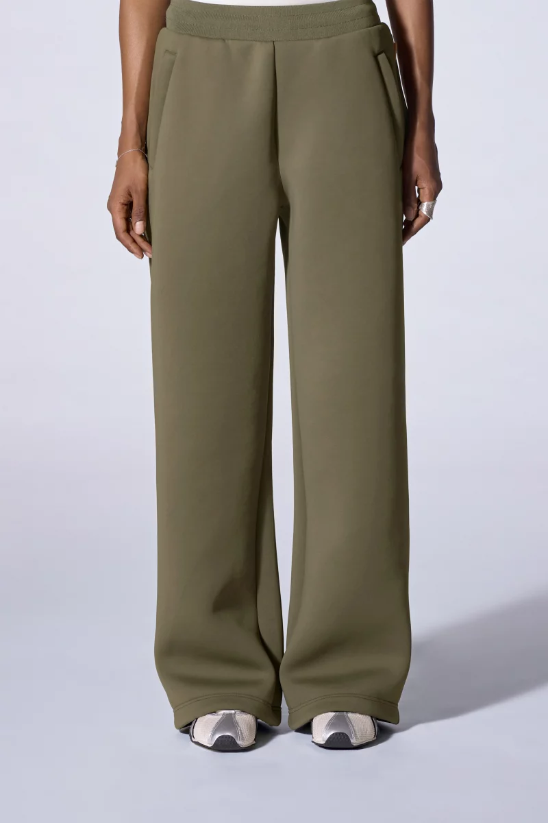 Pantalon jogging mixte en maille scuba Cardi khaki - - Gertrude