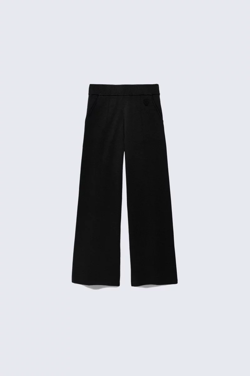 Pantalon ample en maille Annie black femme - - Gertrude