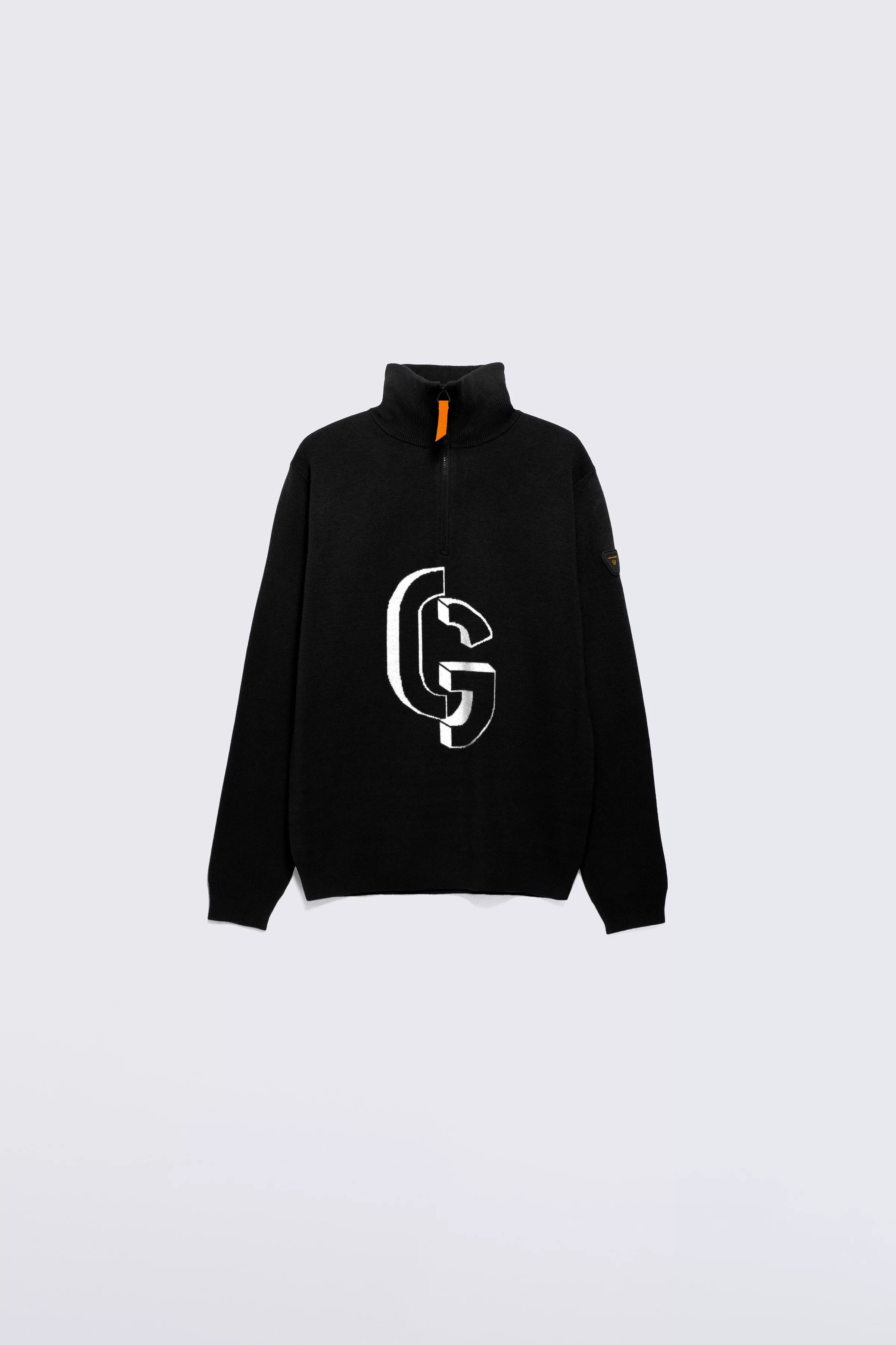 Pull en maille jacquard col camionneur Little Lewis enfant black - - Gertrude