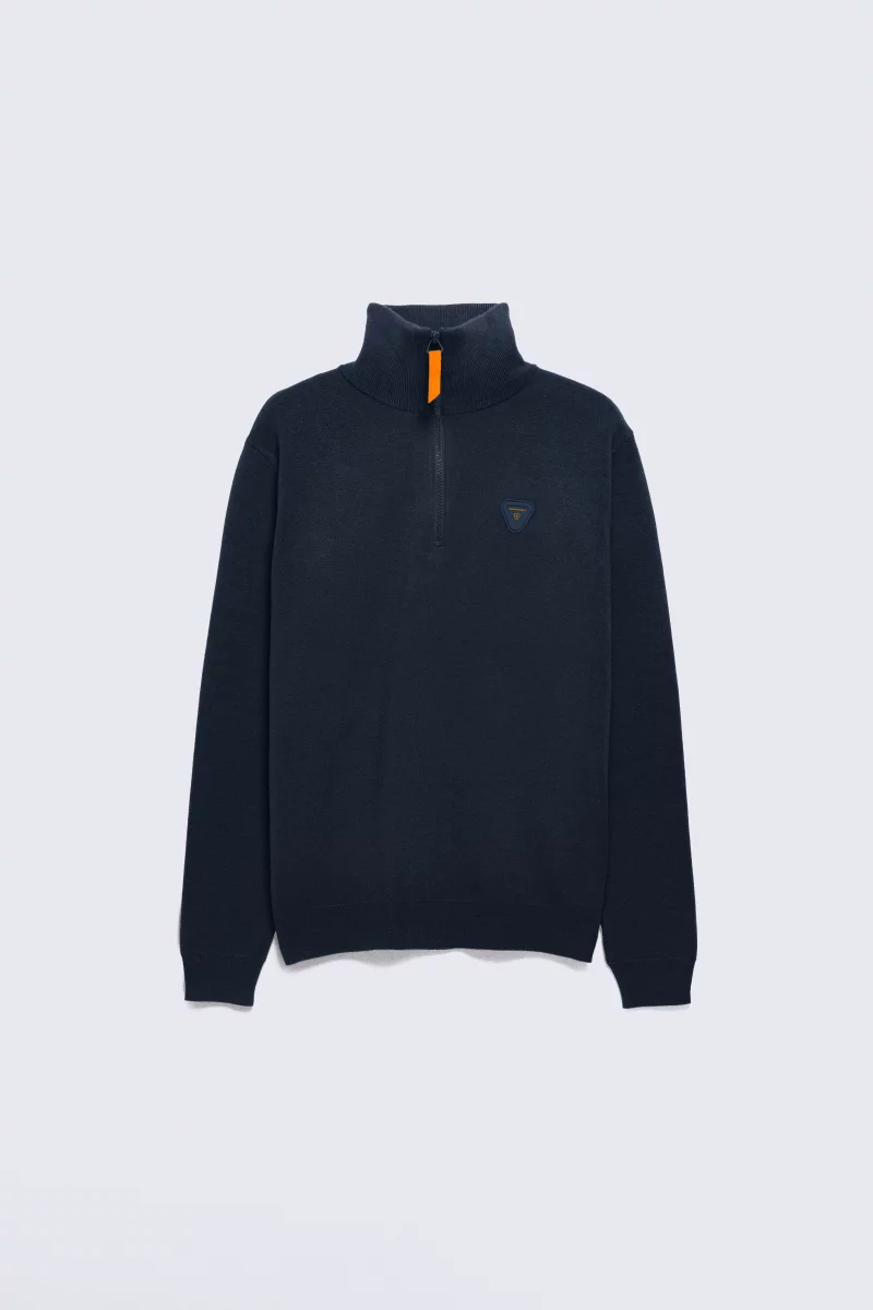 Pull mixte camionneur col zippé Lewis Patch night - Gertrude